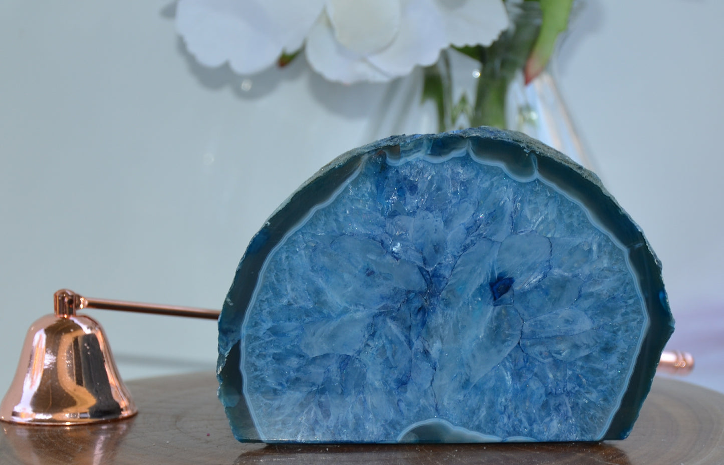 Blue Agate Tealight Candle Holder