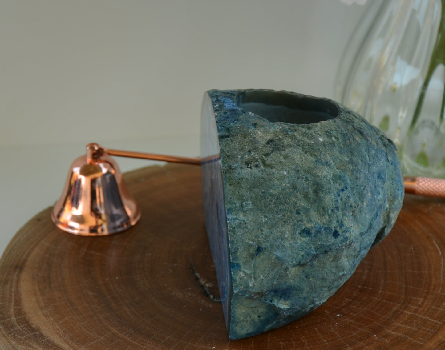 Blue Agate Tealight Candle Holder