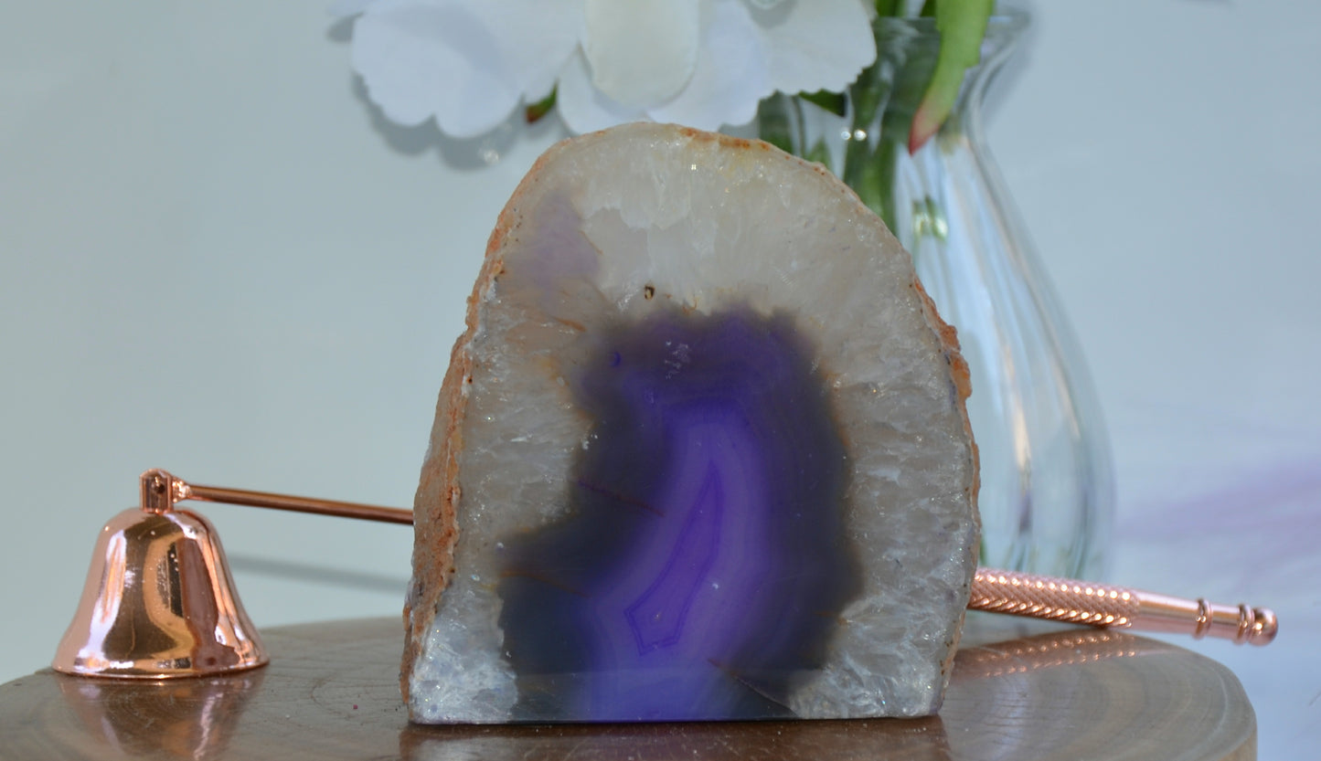 Purple Agate Tealight Candle Holder