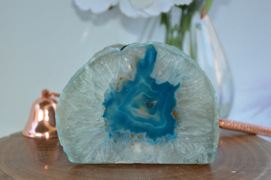 Teal Agate Tealight Candle Holder