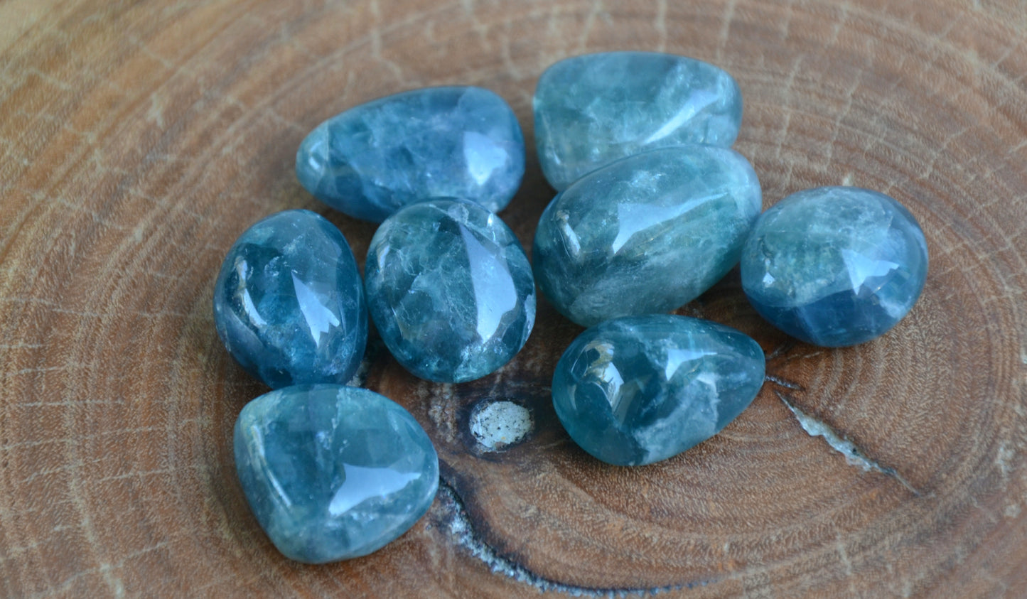 Blue Fluorite Tumbles