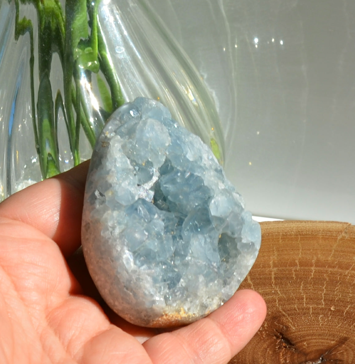 Celestite Cluster Egg