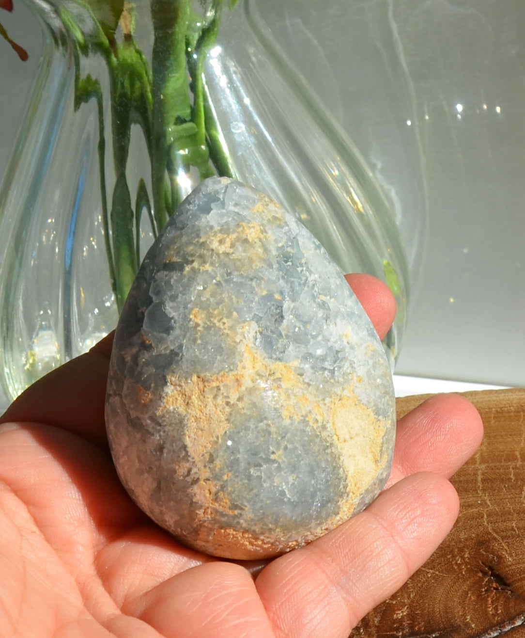 Celestite Cluster Egg