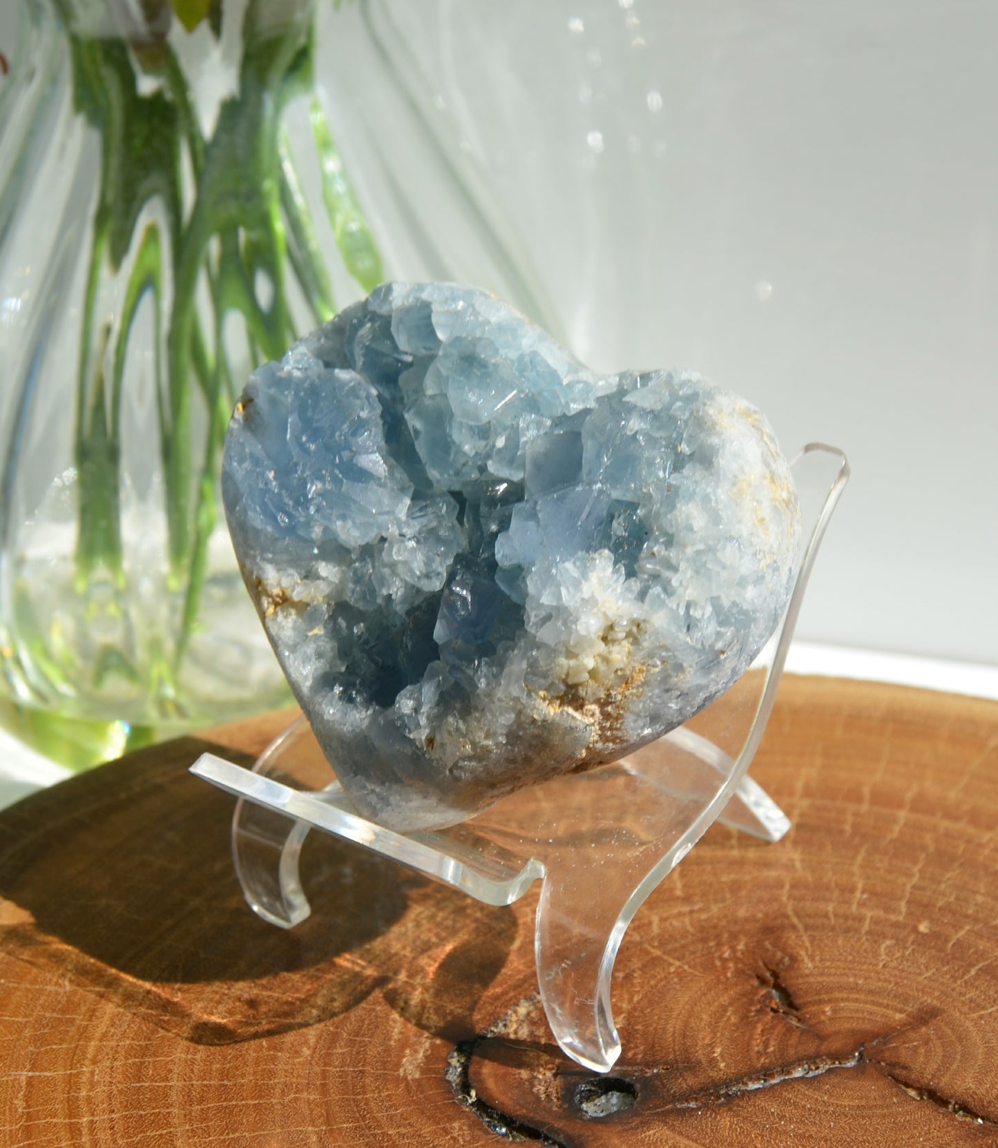 Celestite Cluster Heart