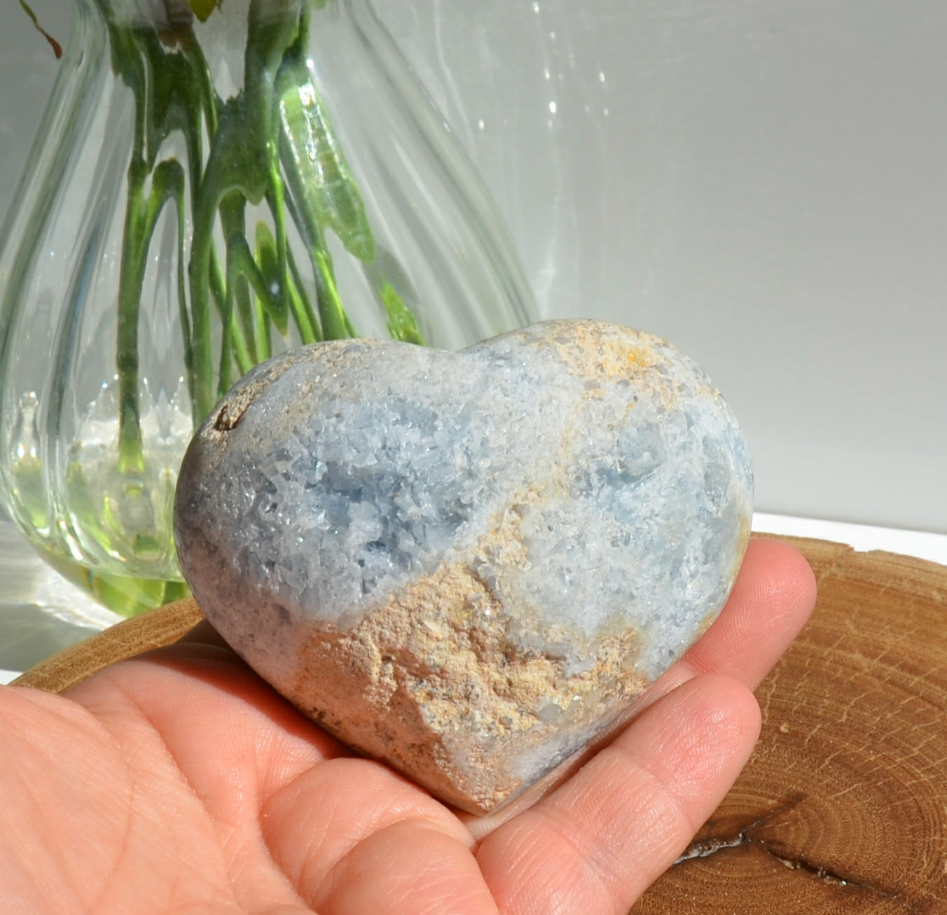 Celestite Cluster Heart