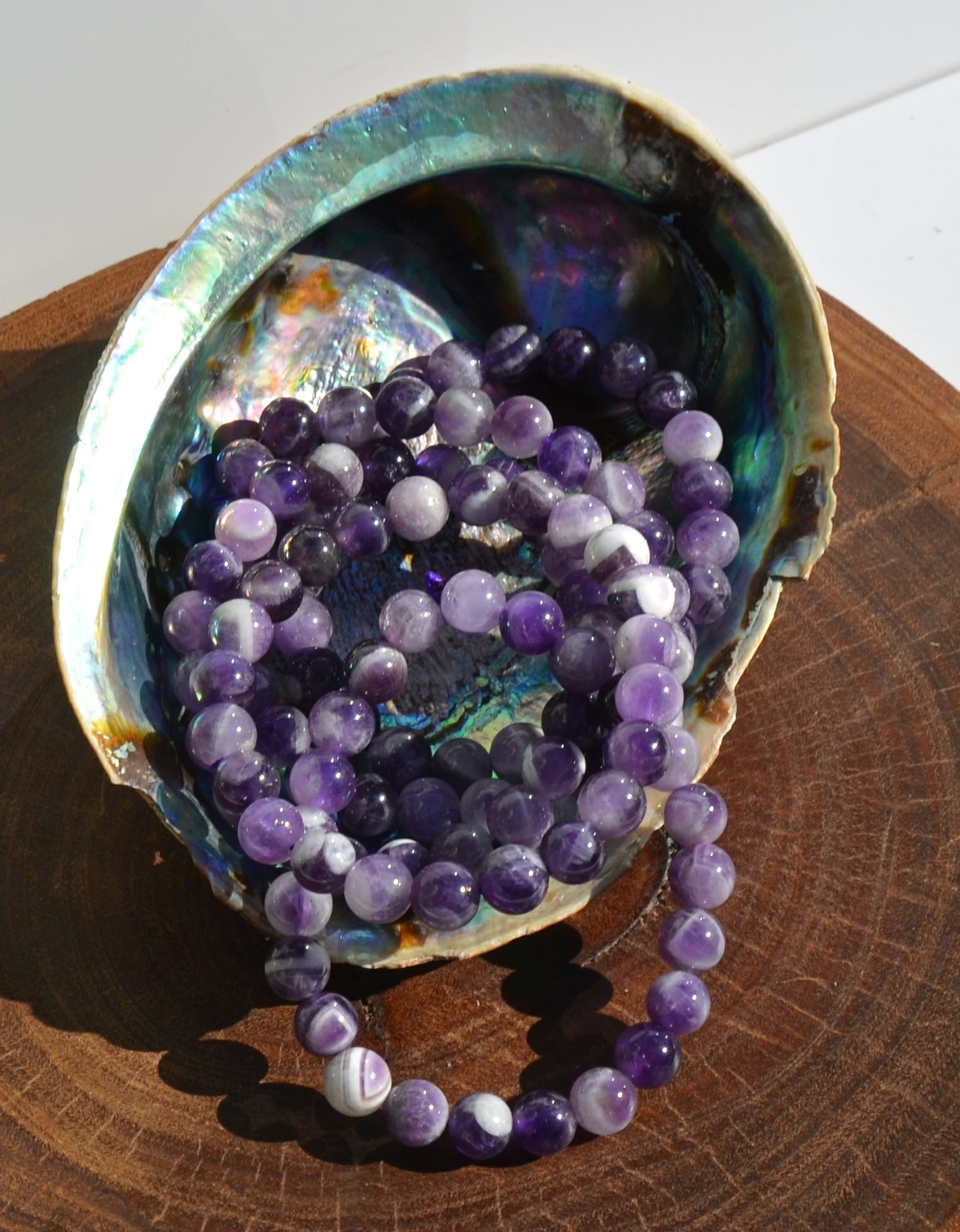 Dream Amethyst Bead Stretch Bracelet