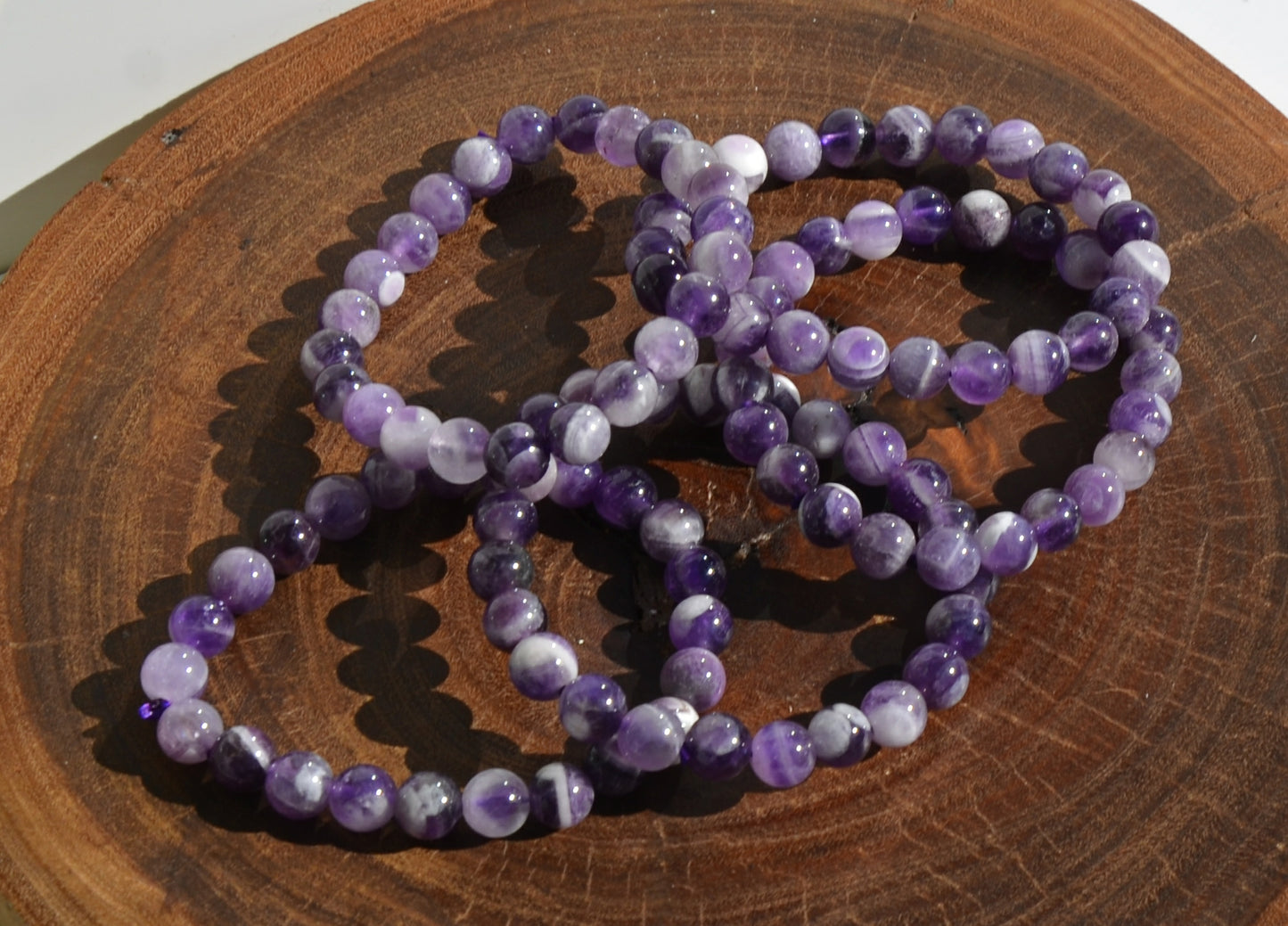 Dream Amethyst Bead Stretch Bracelet