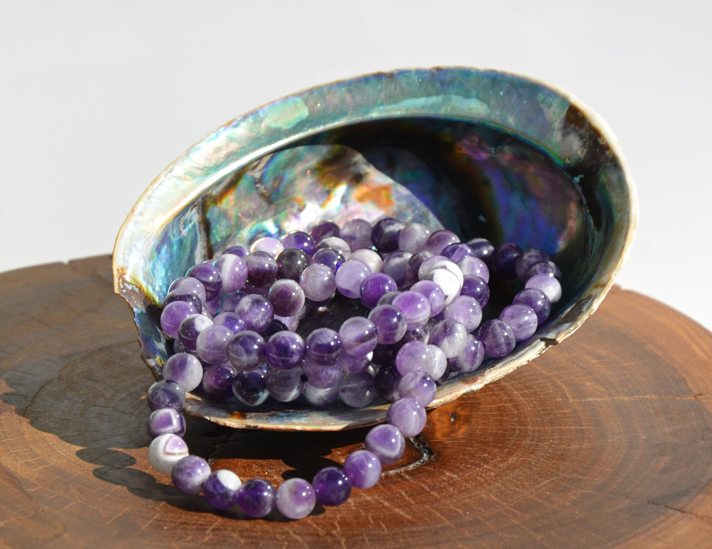 Dream Amethyst Bead Stretch Bracelet