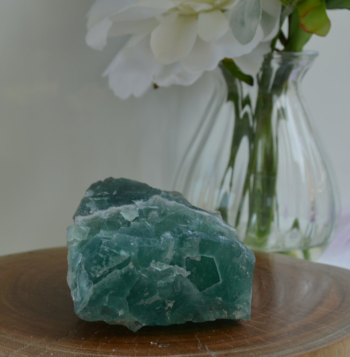 Green/ Blue Raw Fluorite Chunk