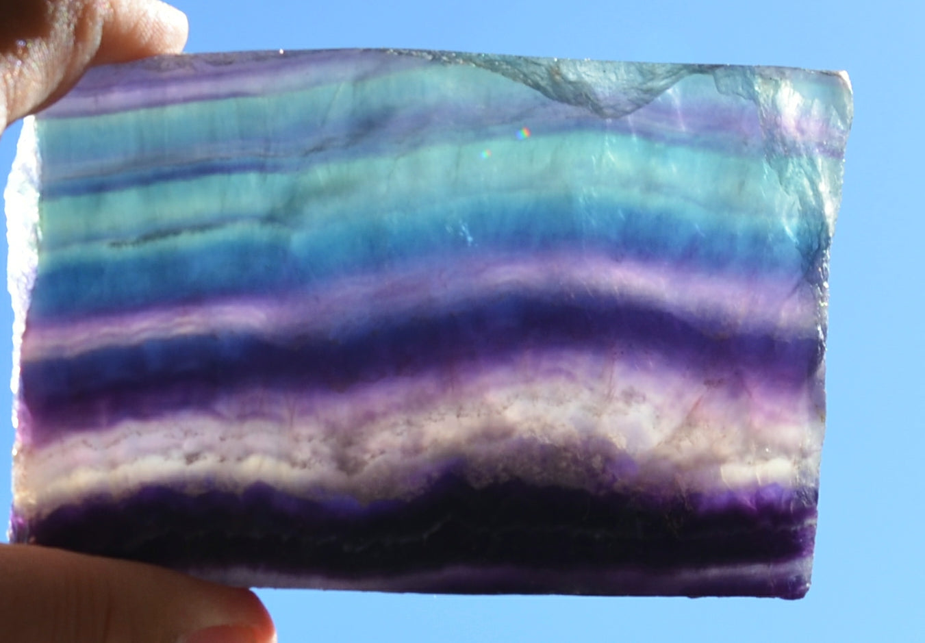 Rainbow Fluorite Slab