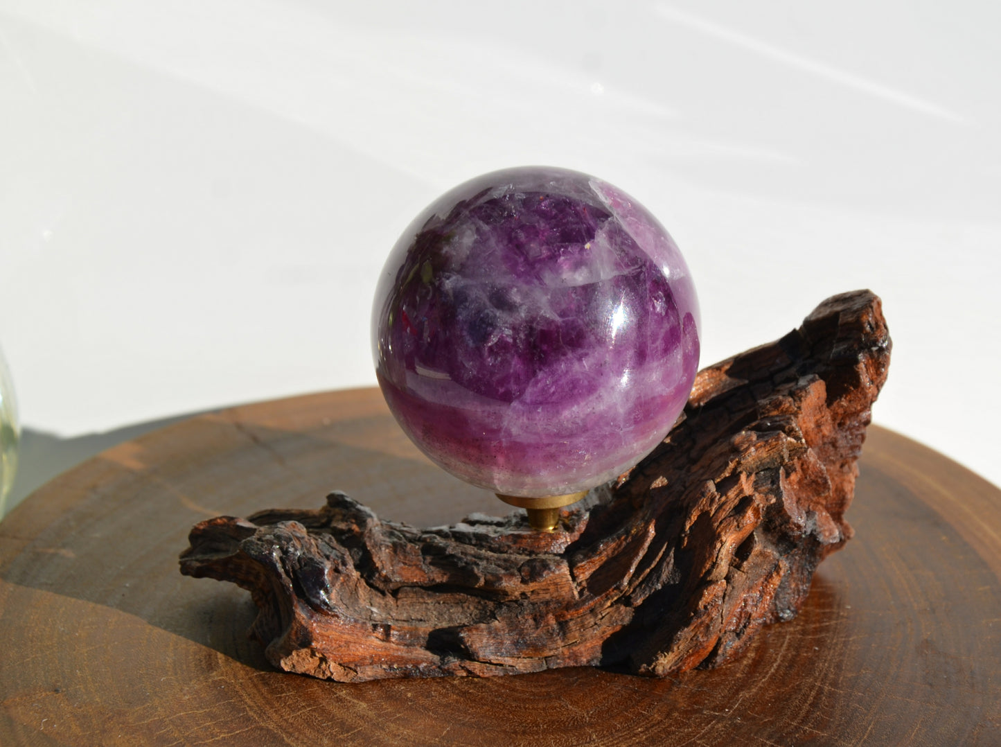 Purple Banded Fluorite Sphere