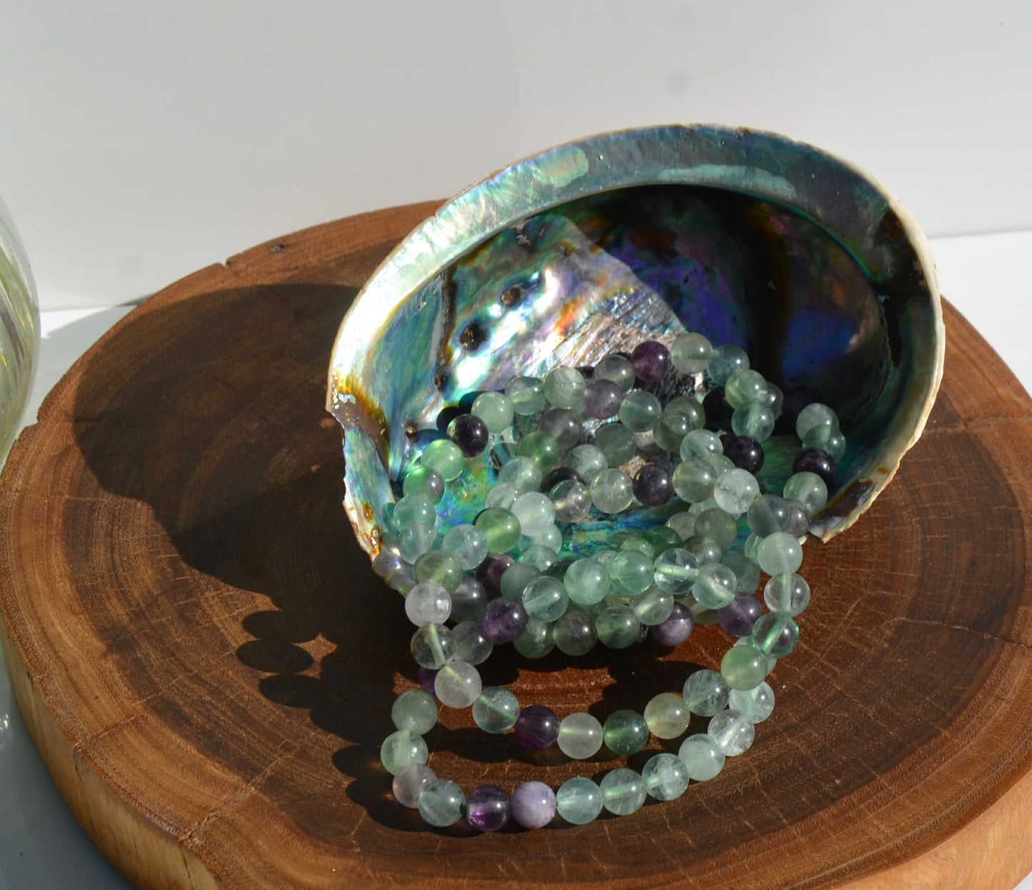 Green Fluorite Bead Stretch Bracelet