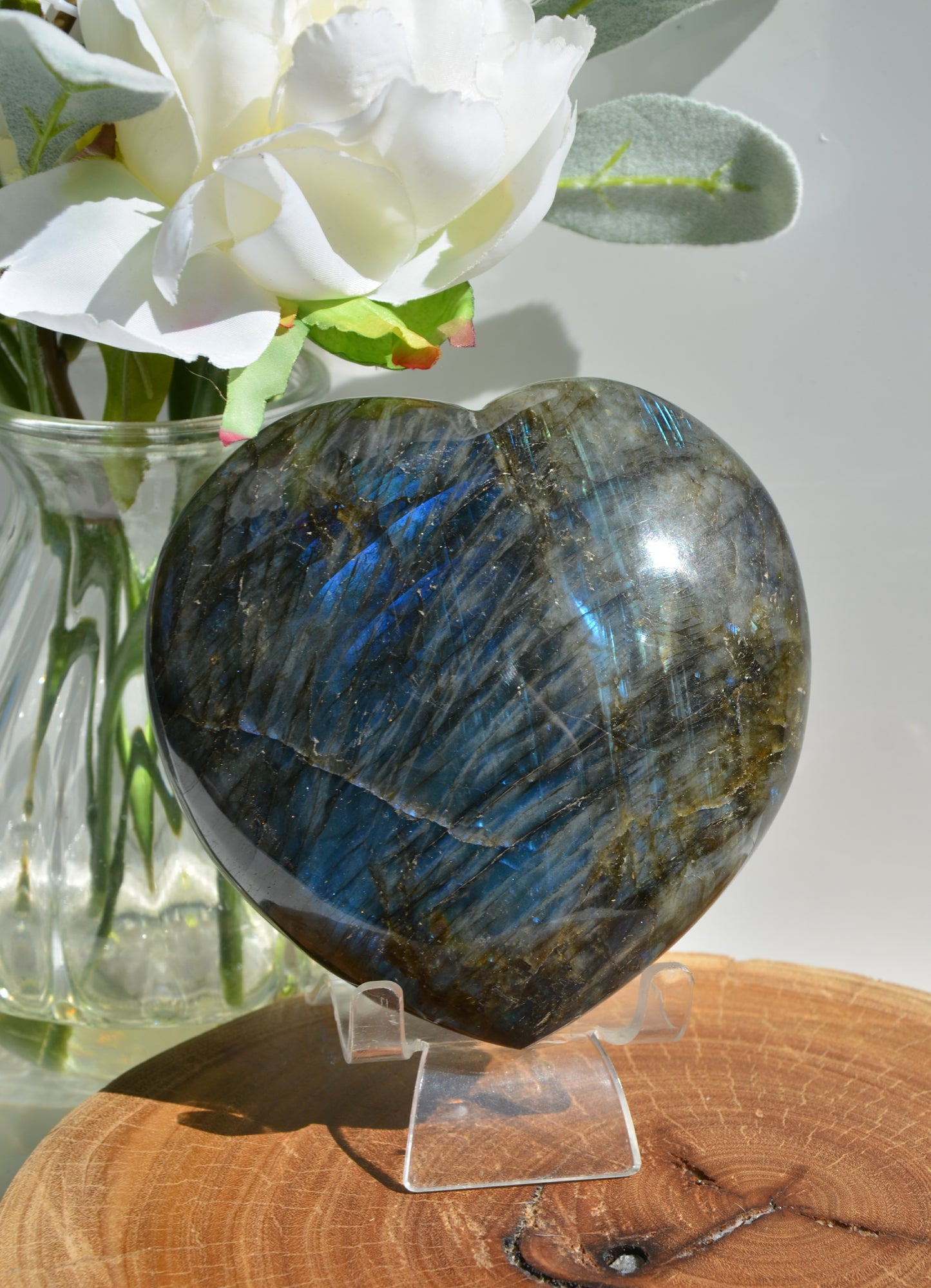 Labradorite Heart