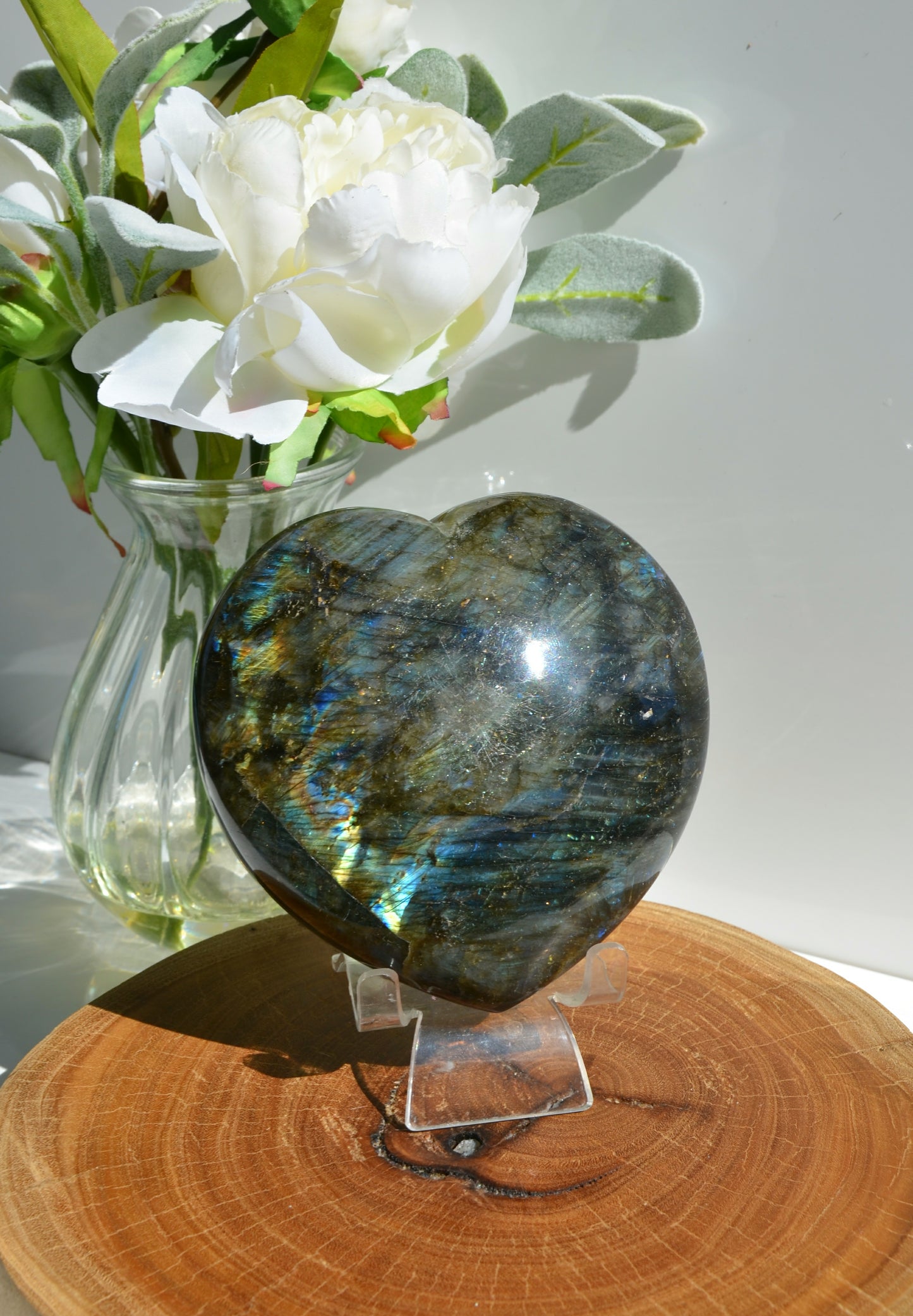 Labradorite Heart