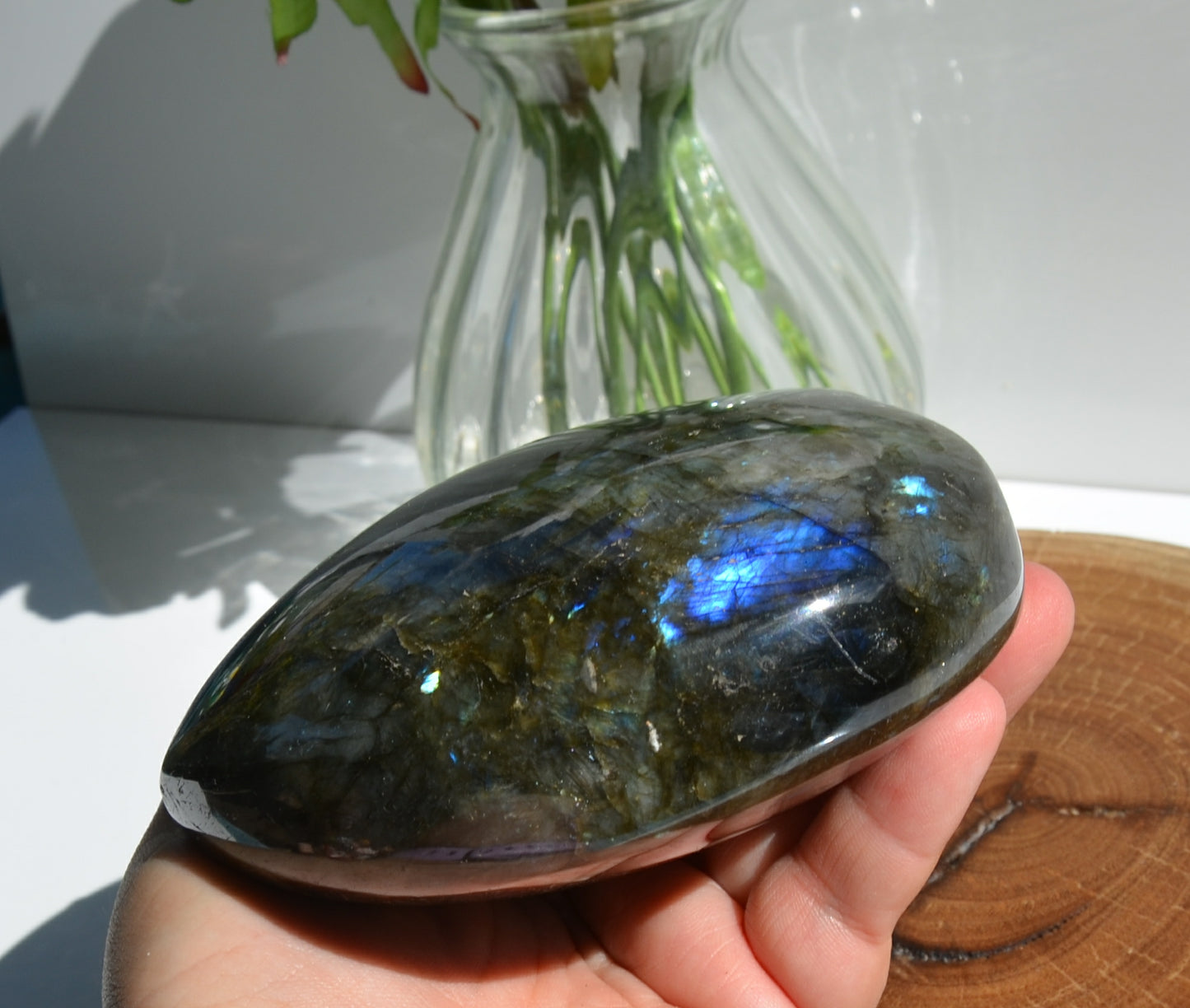 Labradorite Heart