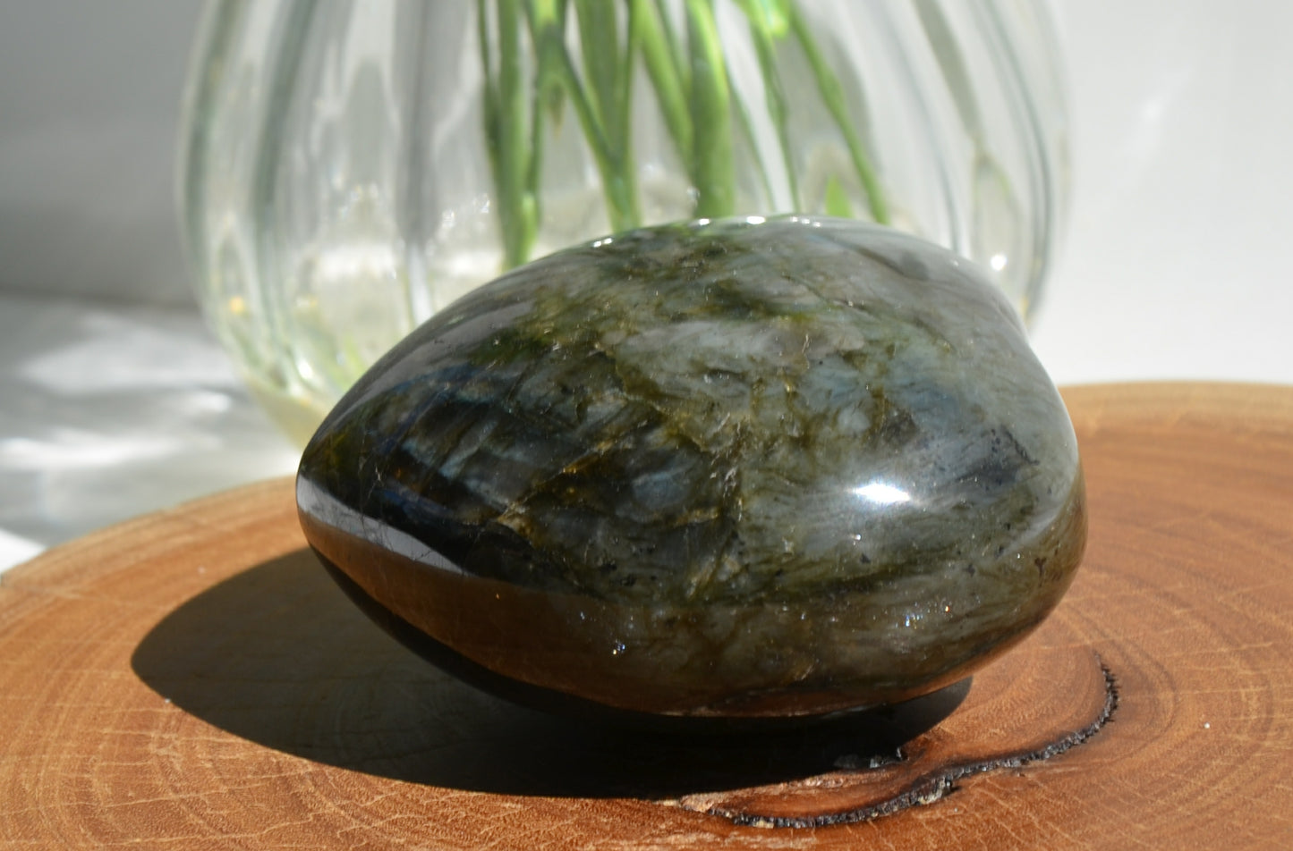 Labradorite Puffy Heart