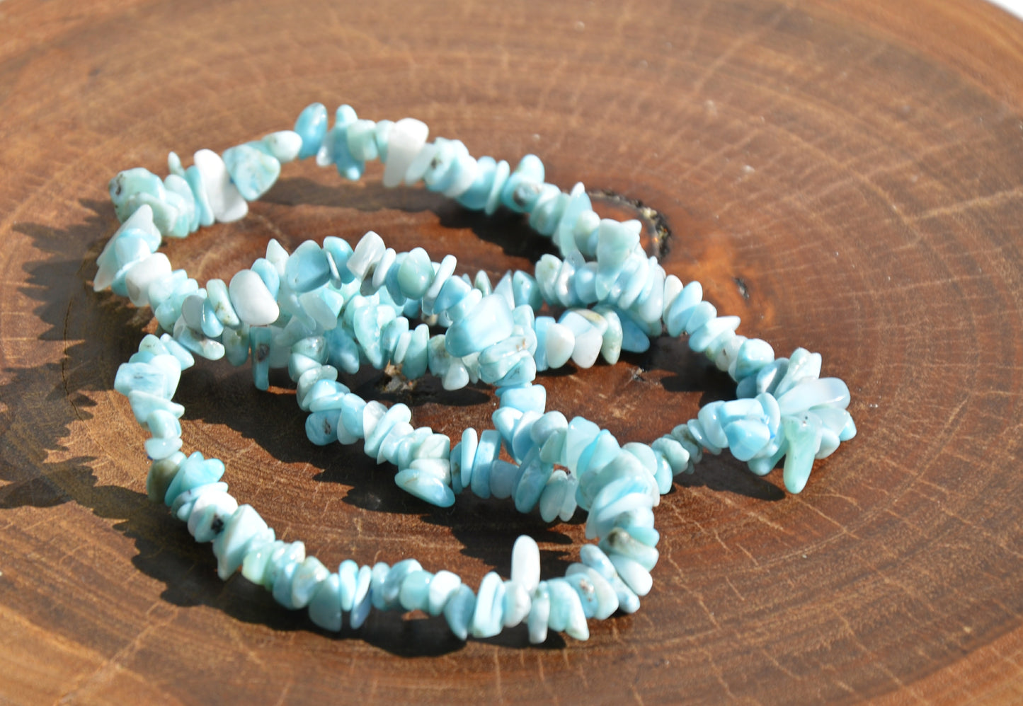 Larimar Chip Stretch Bracelet