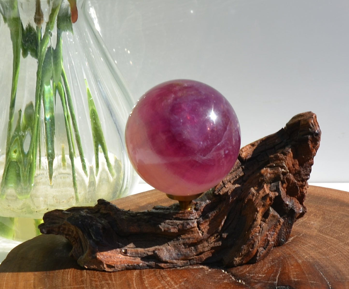 Purple Banded Fluorite Sphere