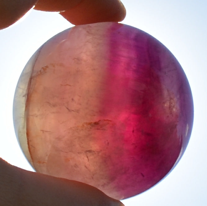 Purple Banded Fluorite Sphere