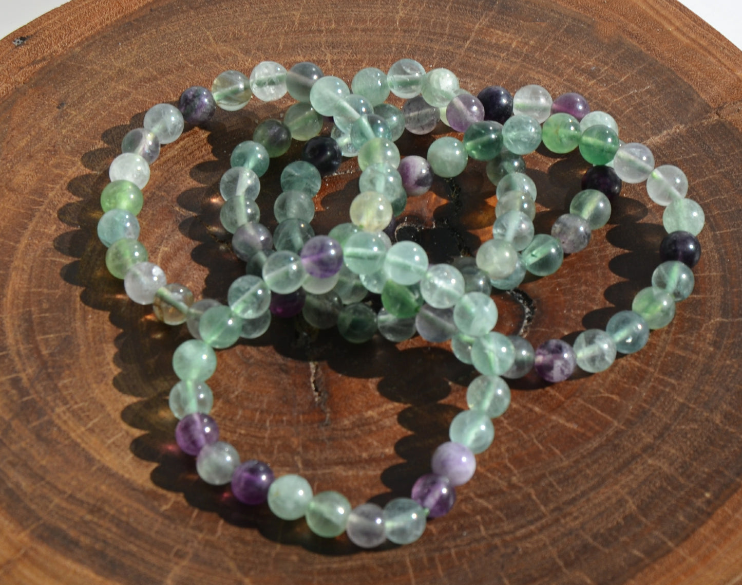 Green Fluorite Bead Stretch Bracelet