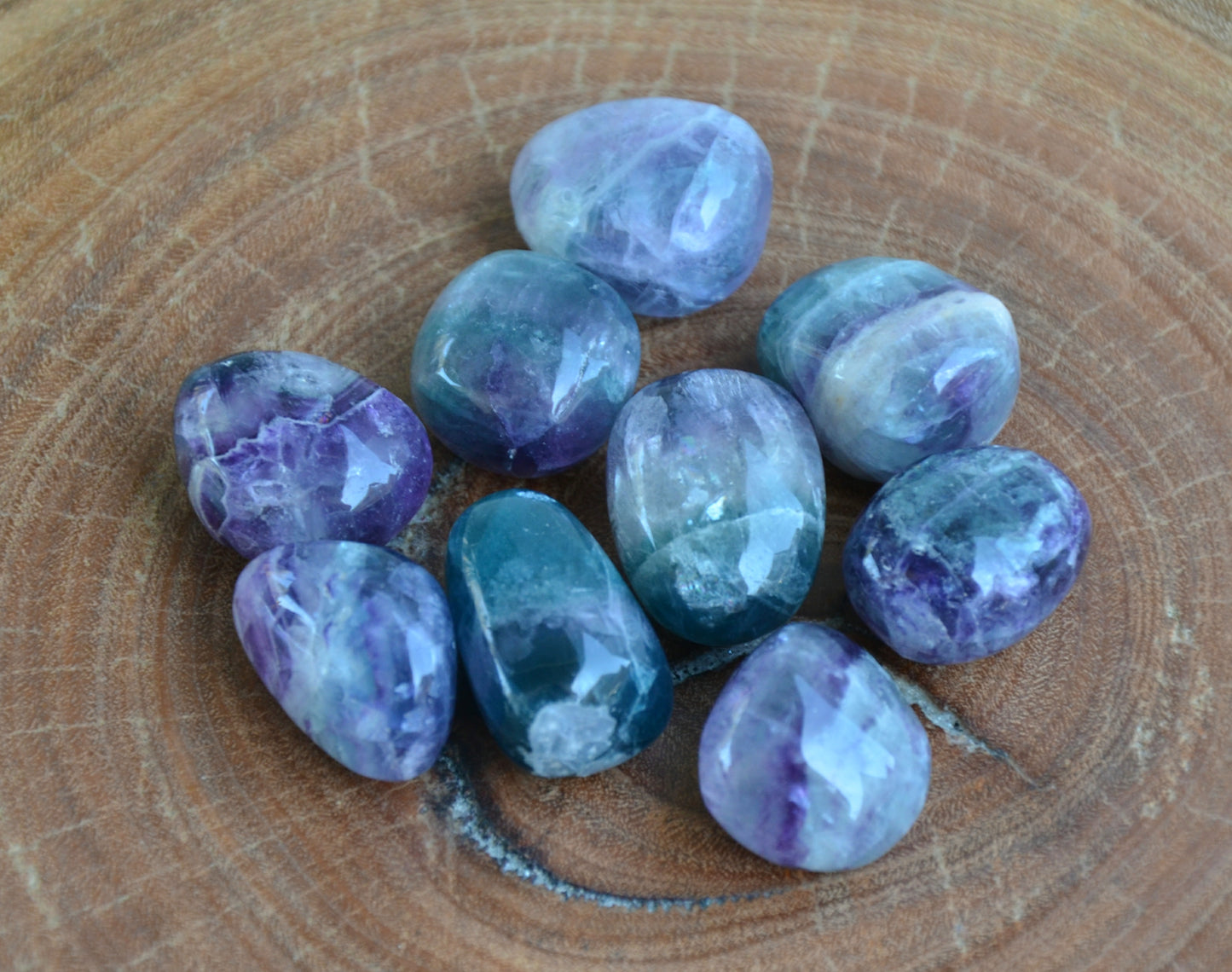 Rainbow Fluorite Tumbles