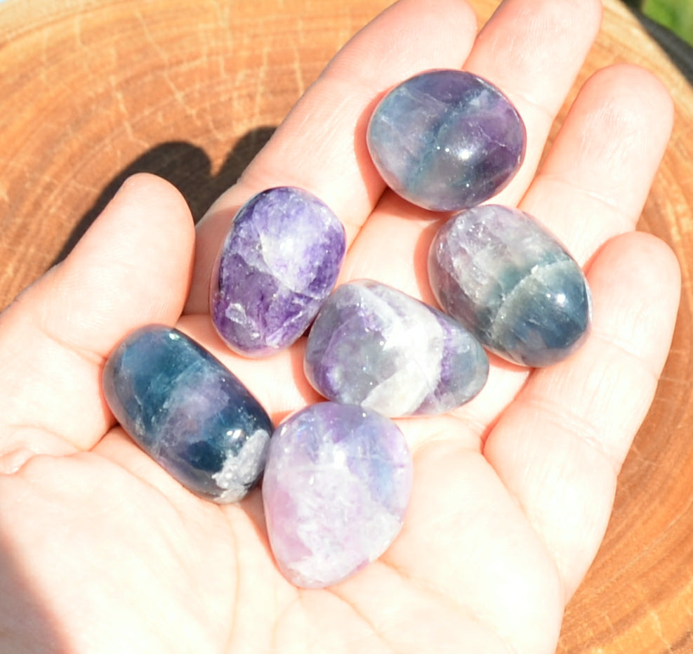 Rainbow Fluorite Tumbles