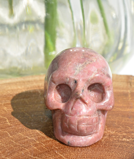 Rhodonite Skull