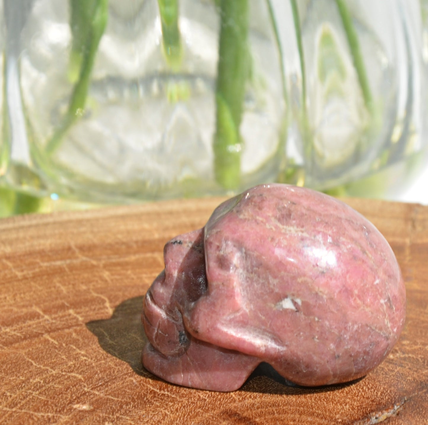 Rhodonite Skull