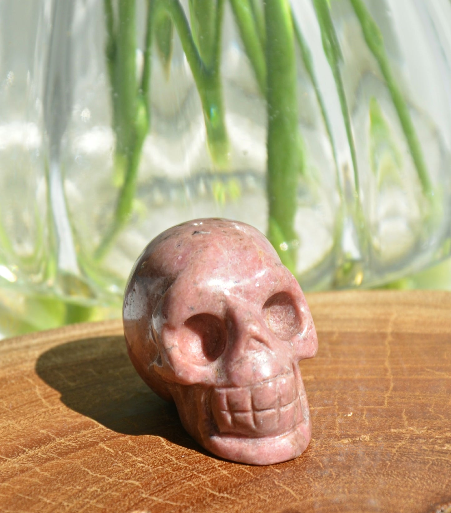 Rhodonite Skull