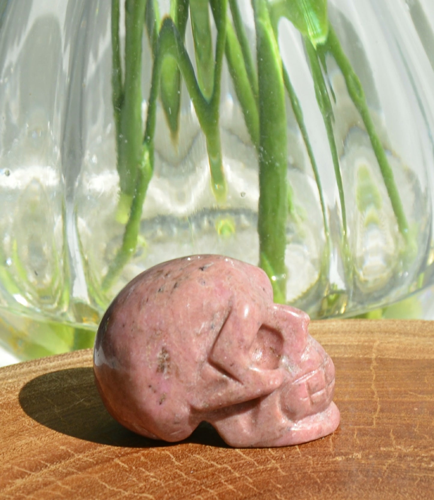 Rhodonite Skull