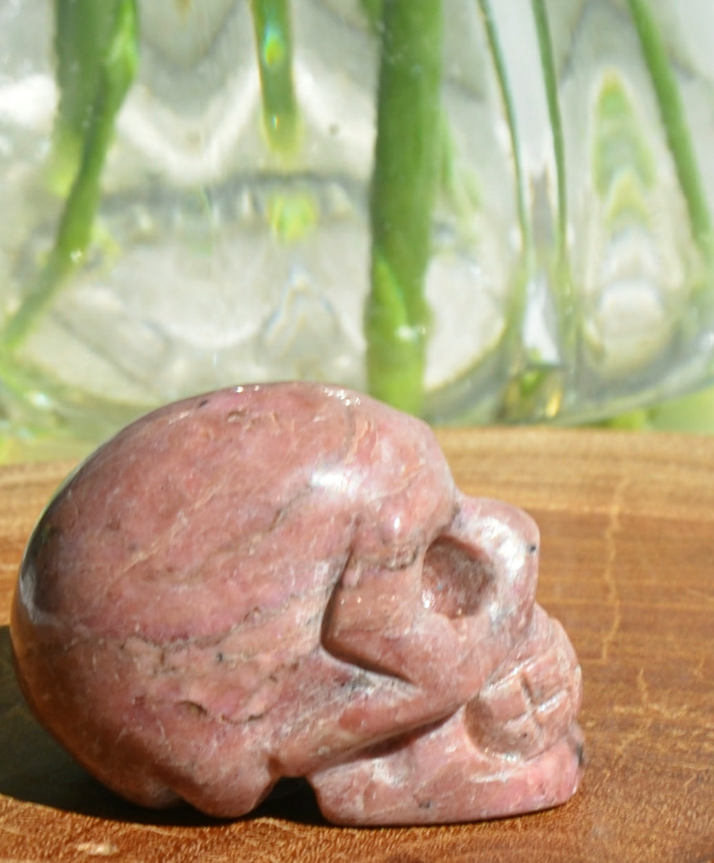 Rhodonite Skull