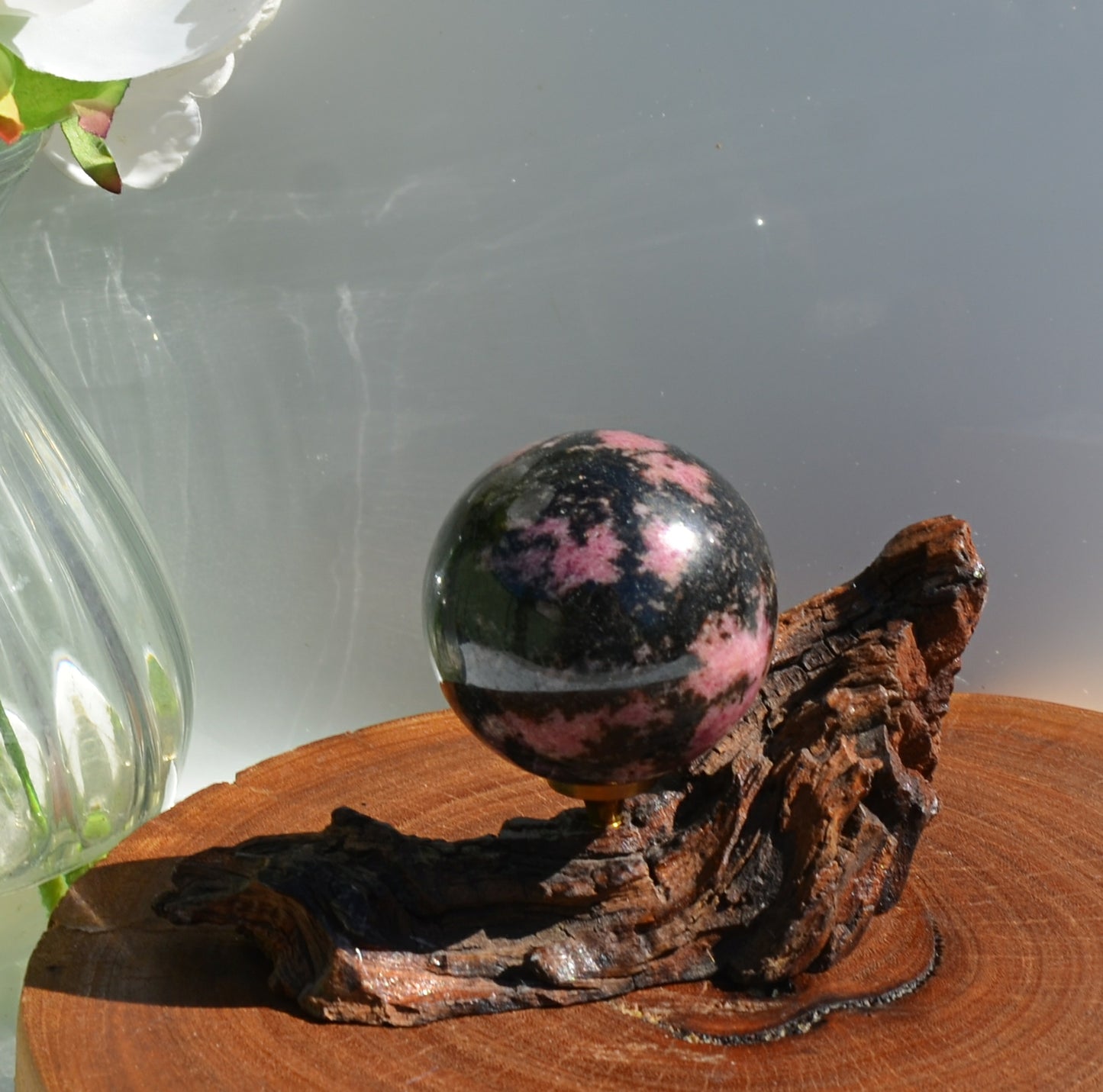 Rhodonite Sphere