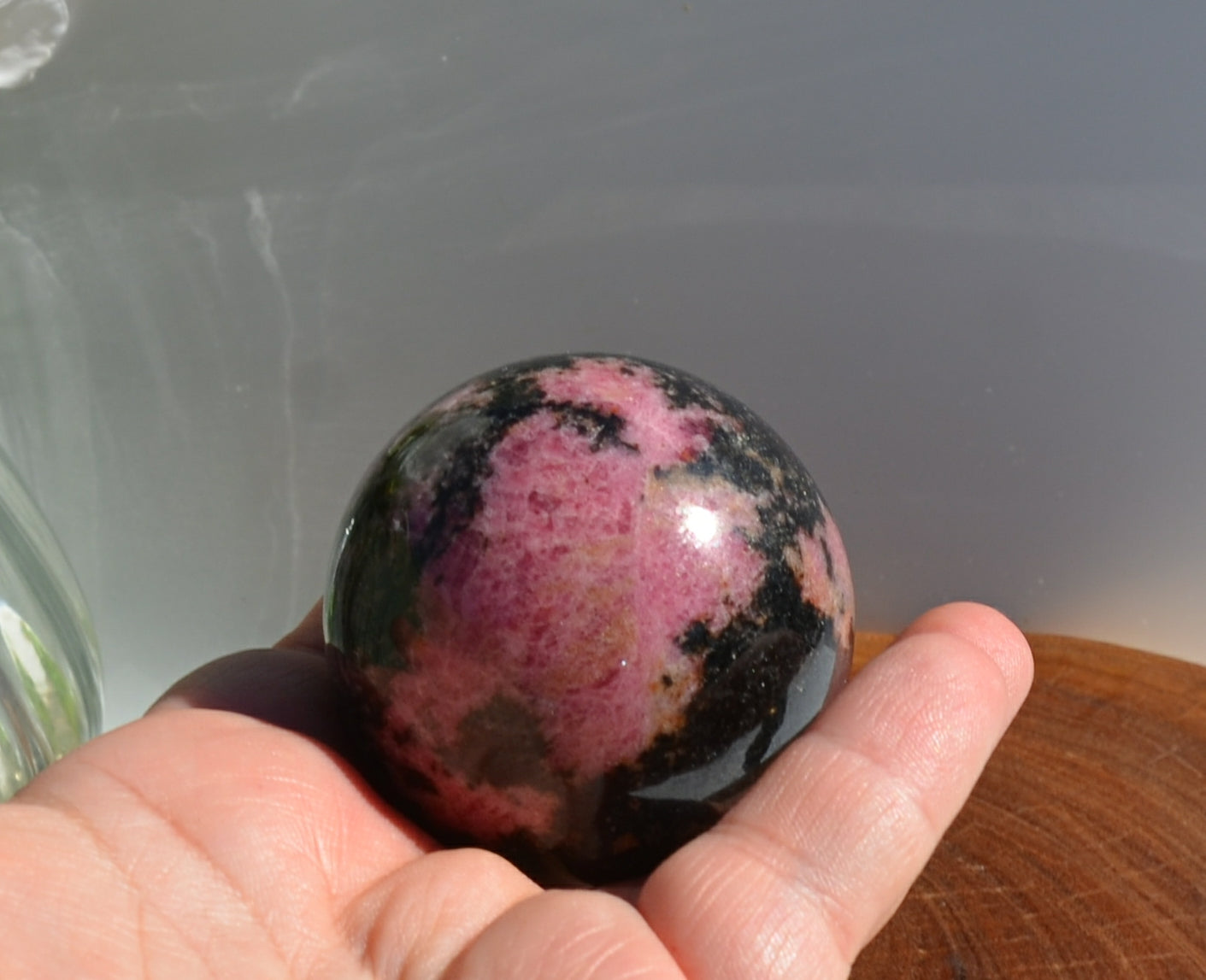 Rhodonite Sphere