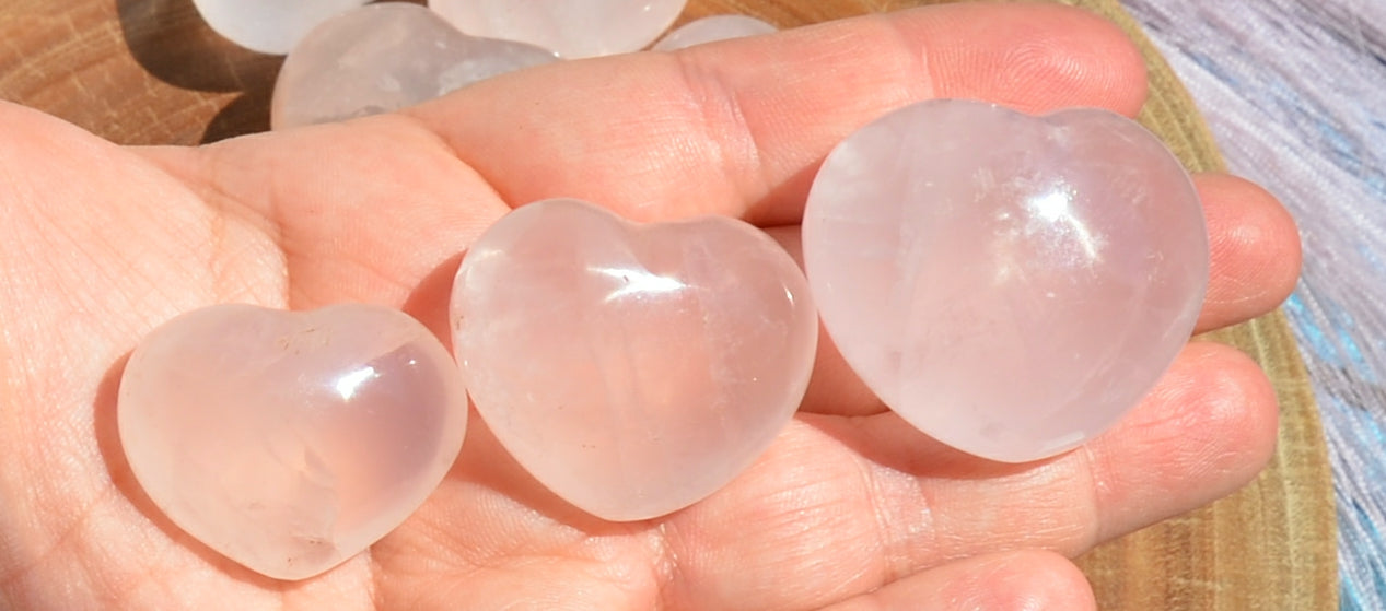 Rose Quartz Mini Hearts