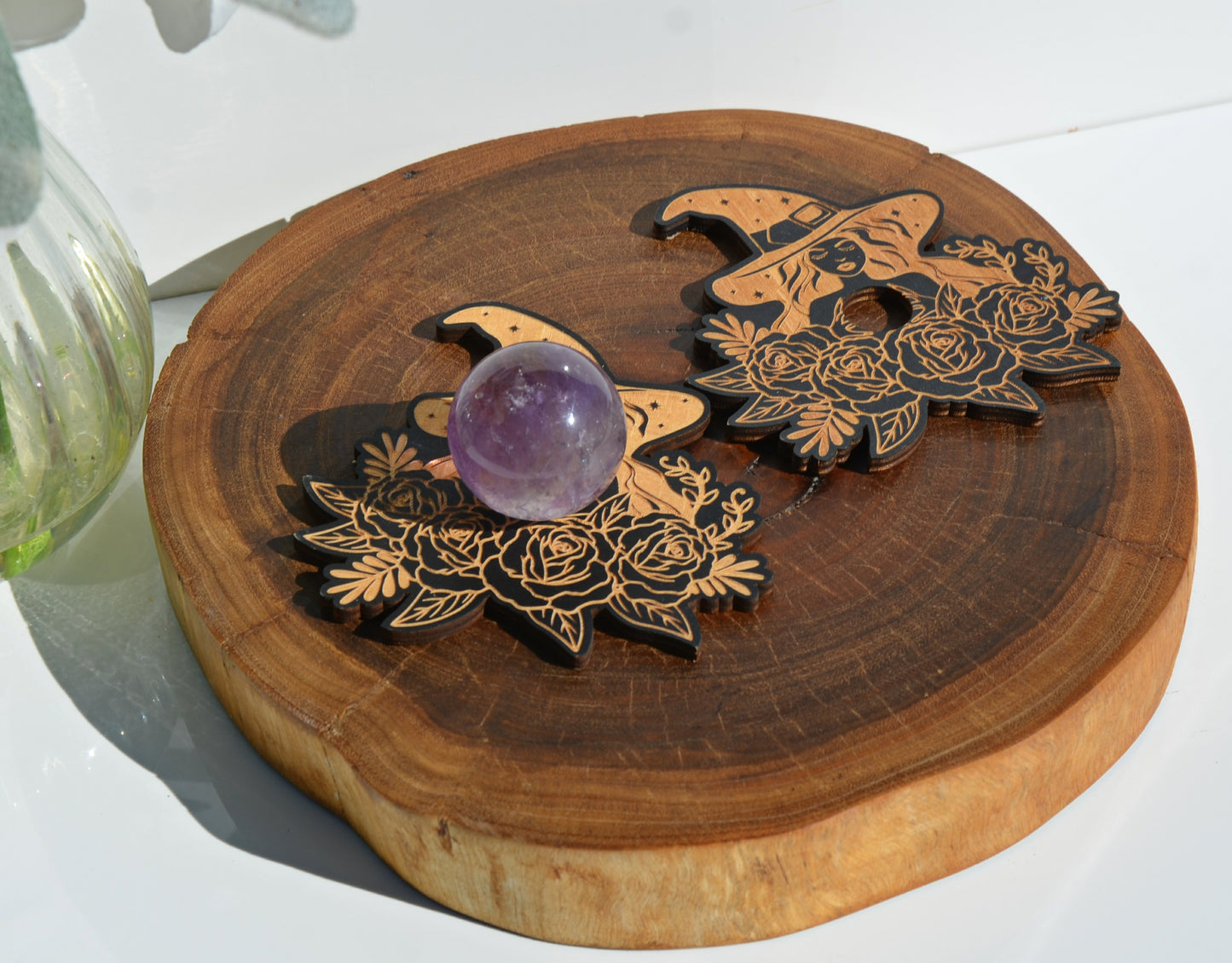 Witch Wooden Sphere Holder